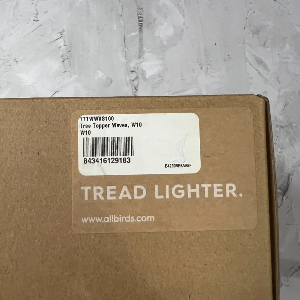 Allbirds Tree Topper High Top Sneakers WOMENS 10 Black White Waves Limited NIB